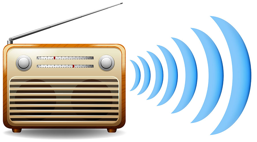 Radio with sound playing